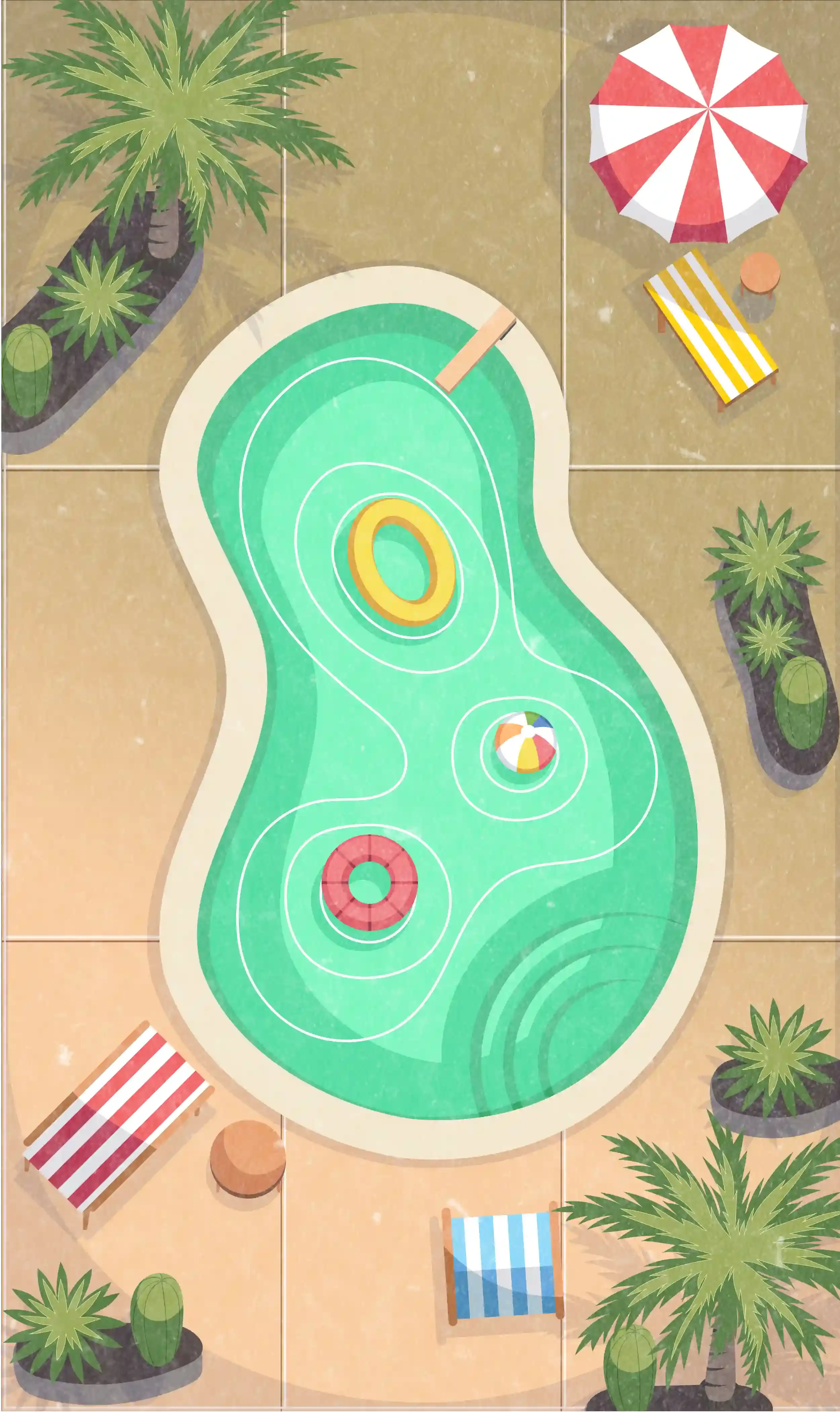 Retro kidney pool daytime version